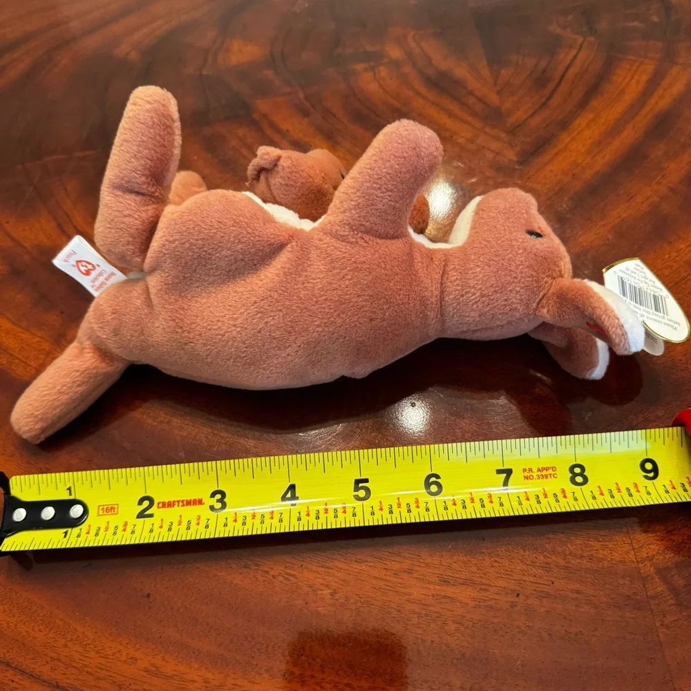 Vintage Ty Beanie Baby Pouch Kangaroo Joey PVC 5th Gen Tags